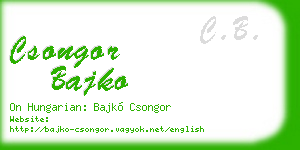 csongor bajko business card