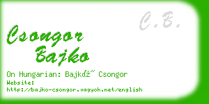 csongor bajko business card